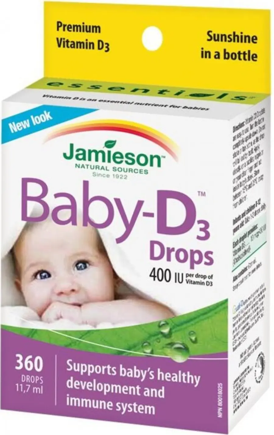 805_JAMIESON BABY-D3 VITAMIN D3 400 IU KAPKY 11,7 ML
